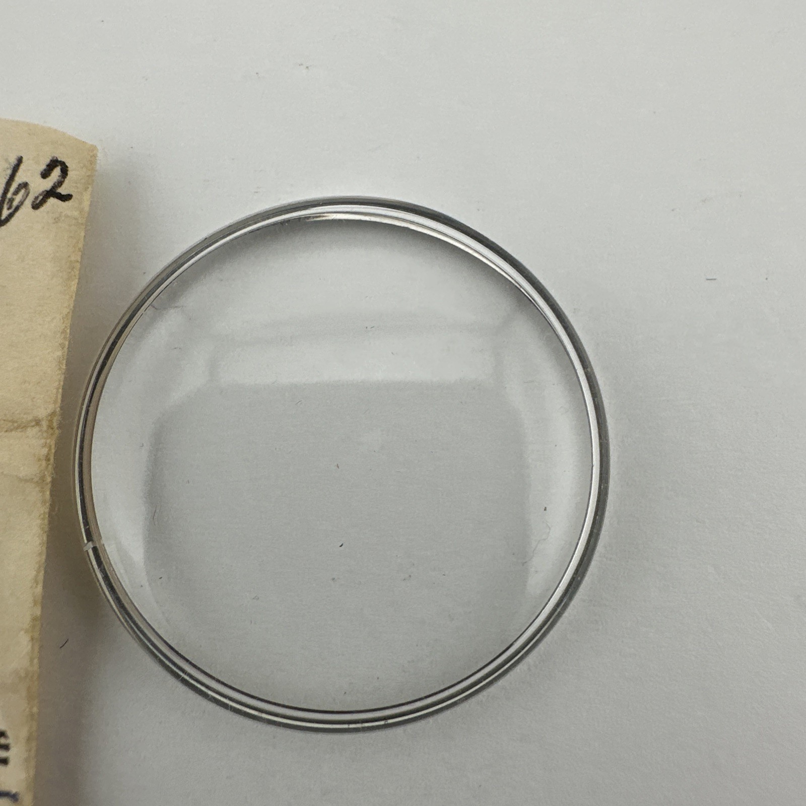 Genuine Omega 5162 PZ Watch Crystal With Silver Tension Ring 32mm New Old Stock