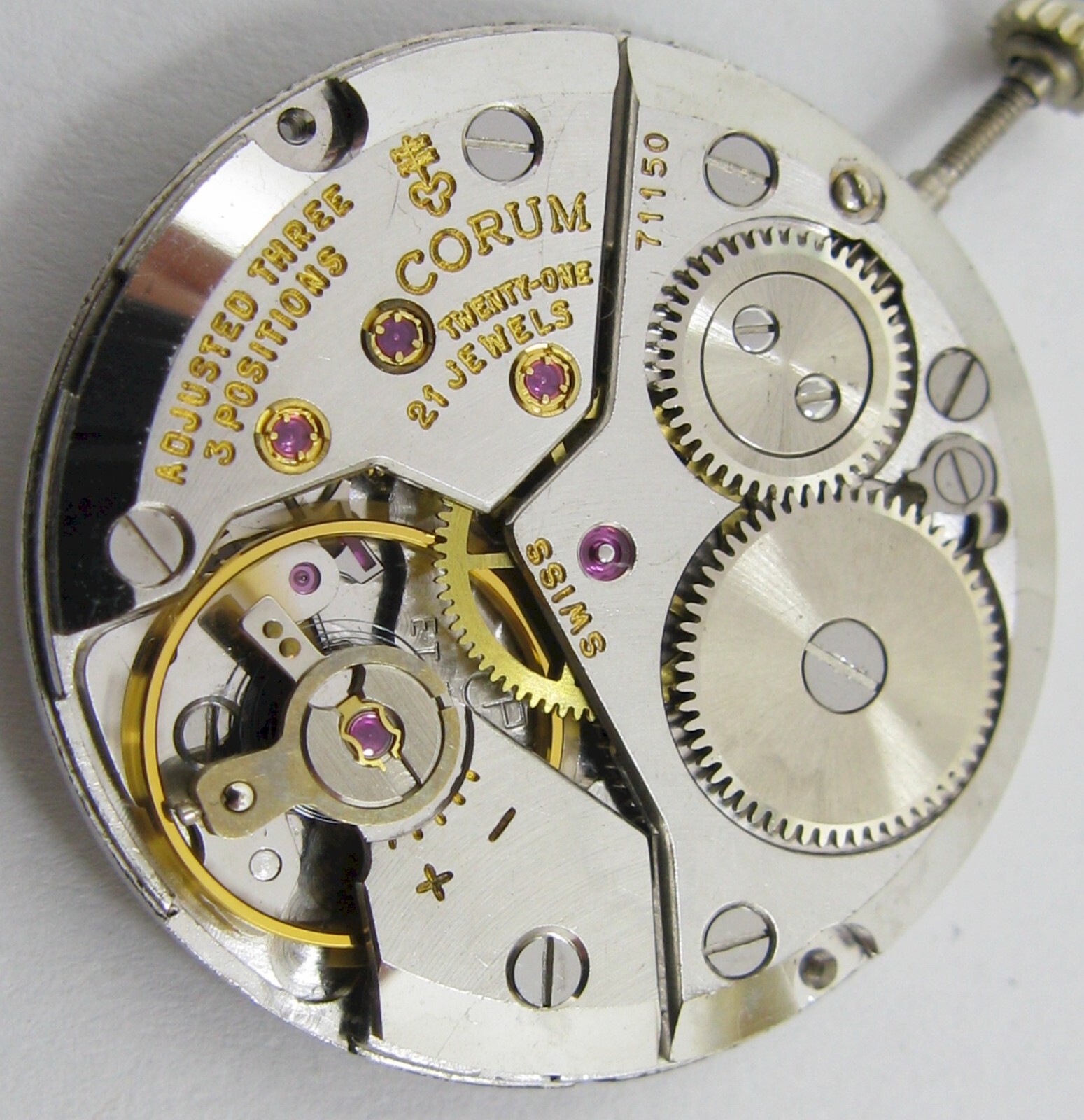 Corum Peseux ET 7000 manual winding 21 jewels 3 adj. watch movement for parts