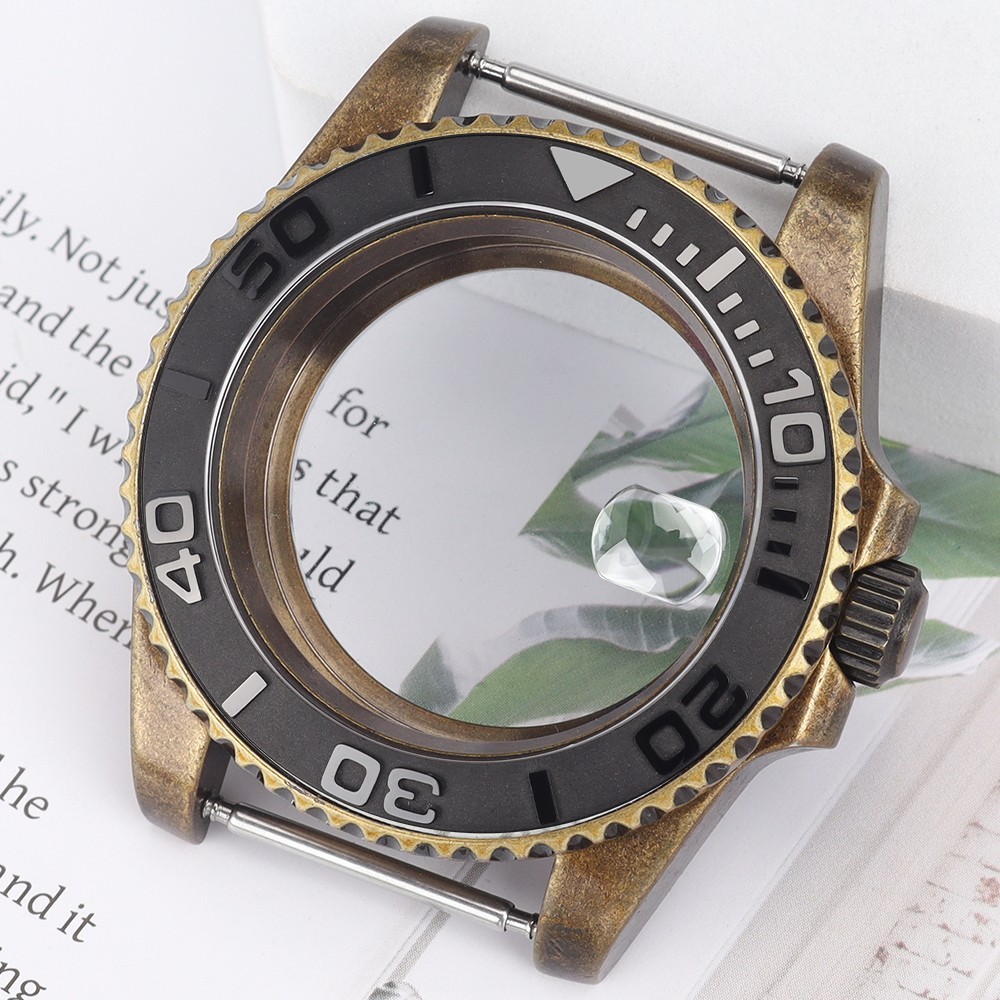 Diving 40mm Luxury Vintage Watch Cases Steel Sapphire 10ATM For Seiko NH35 NH38