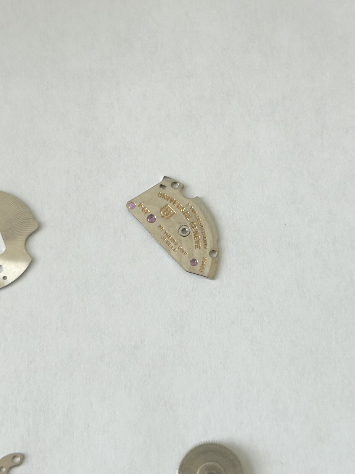Universal Geneve Cal 1-67 Polerouter Movement Watch Part Balance Fork Wheel 66 2