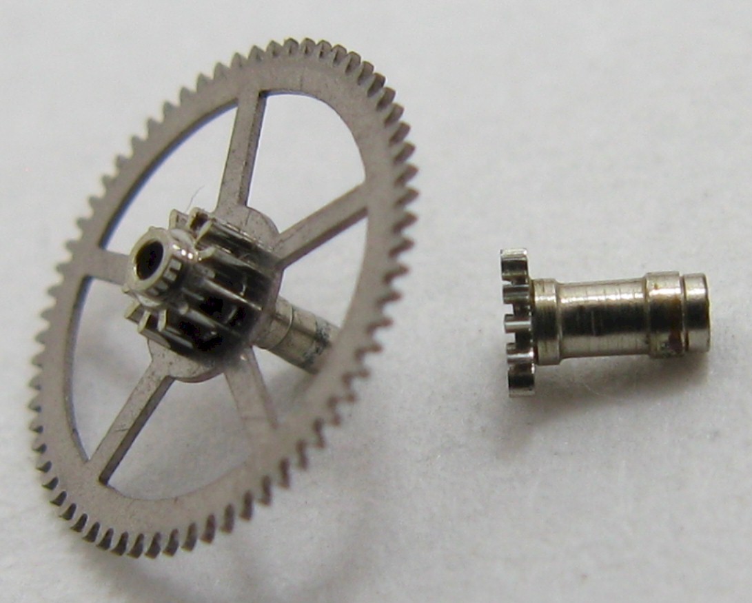 Mido 1117PC / 1117 PC 17 j. Watch part center wheel + cannon pinion h = 2.3 mm