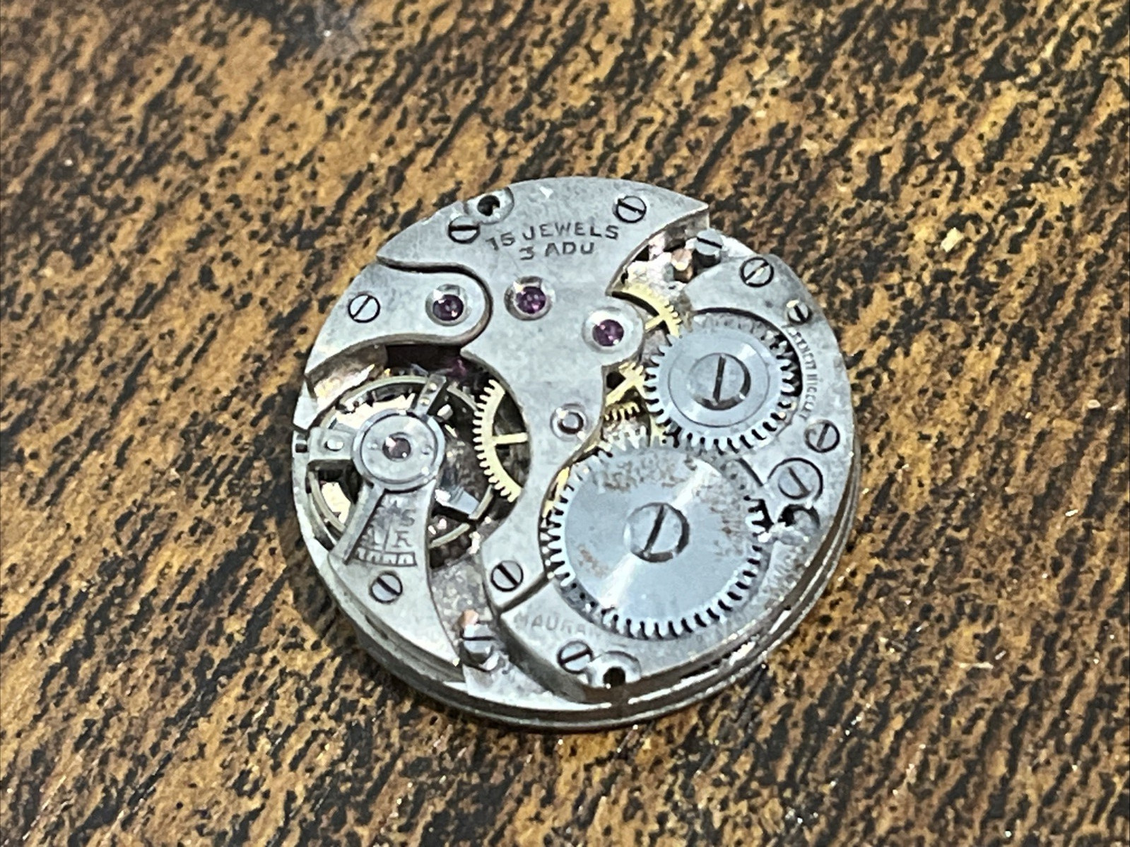 Antique Mauran Pendant Watch Movement 24mm Swiss PARTS BROKEN STEM Collectible