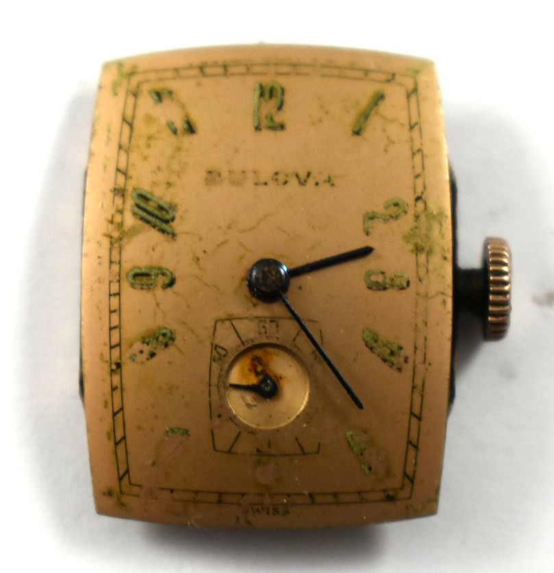 Vintage Bulova Hand Wind Mechanic 17J 8AH Wrist Watch Movement lot.x