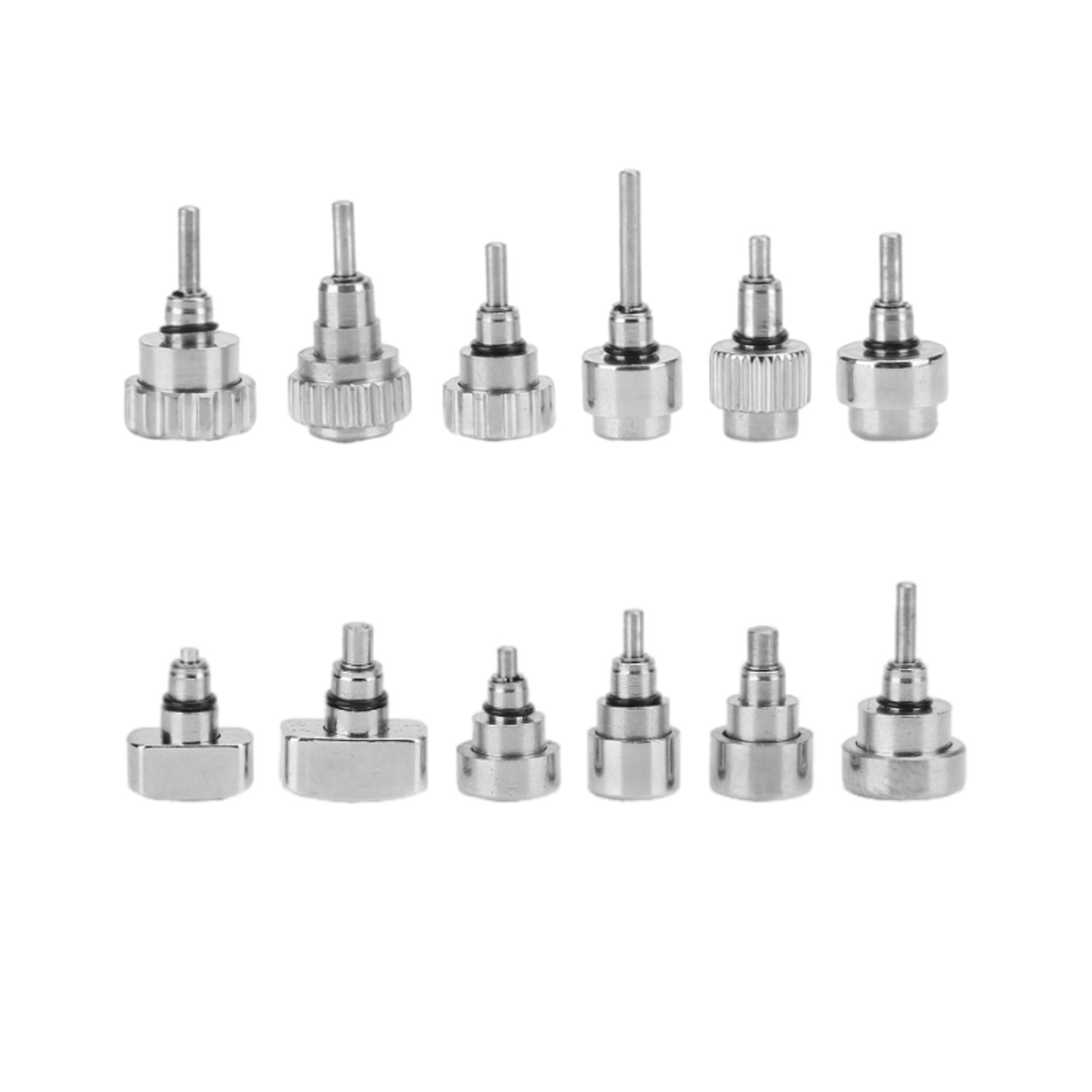 24Pcs Stainless Steel Watch Push Press Button Assortment Watchmaker Repair Kit B