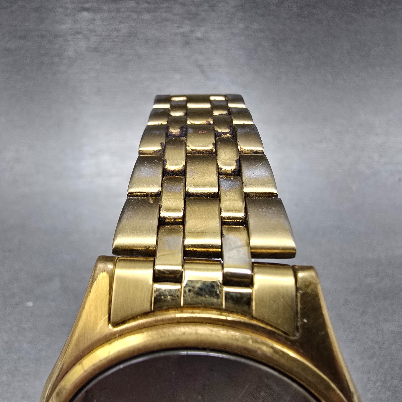 Seiko 7N43-9048 Watch Case & Bracelet Gold Tone Round 37mm W/Crystal Vintage
