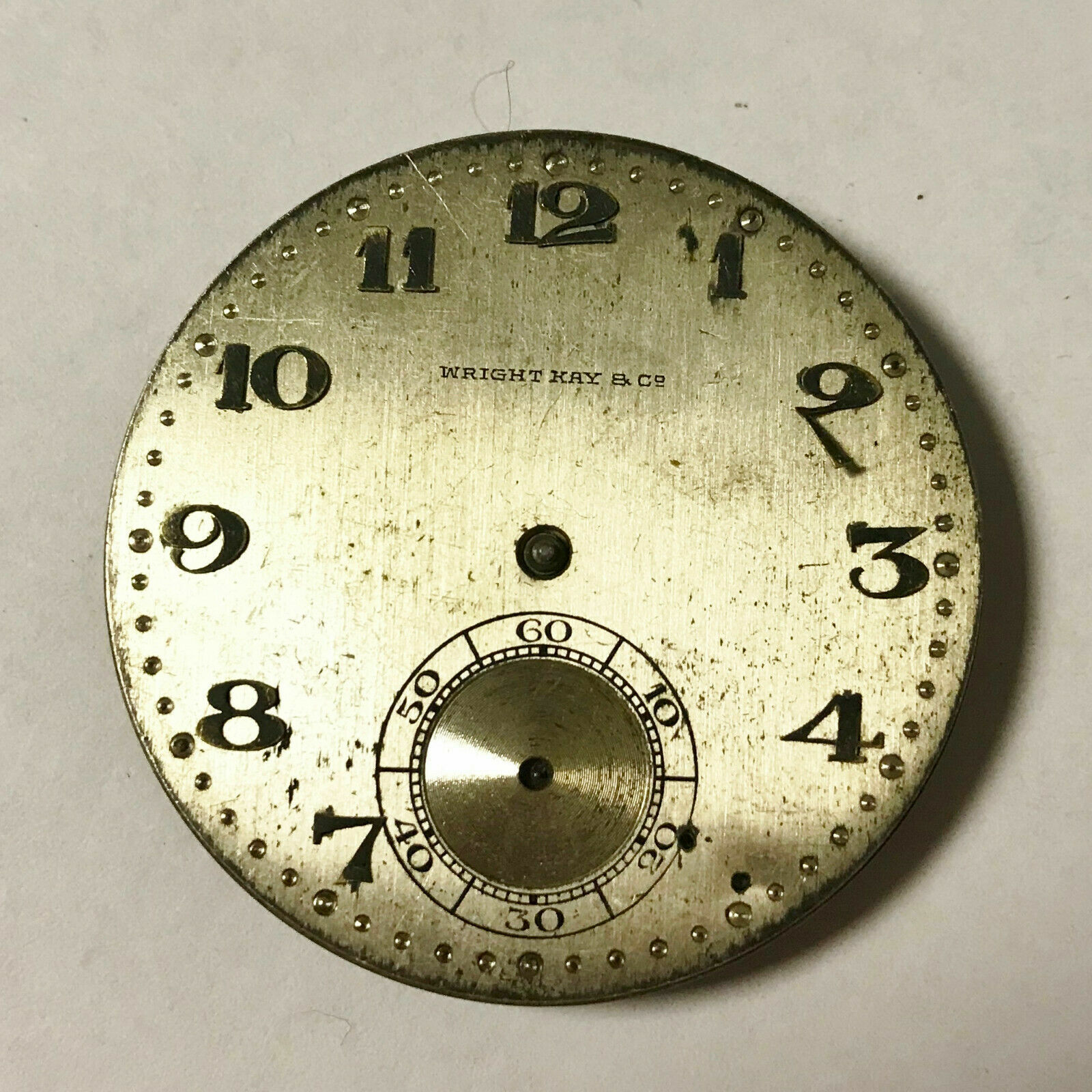 e953 Vintage Wright Kay Swiss Mechanical Wrist Watch Movement for Parts Repair