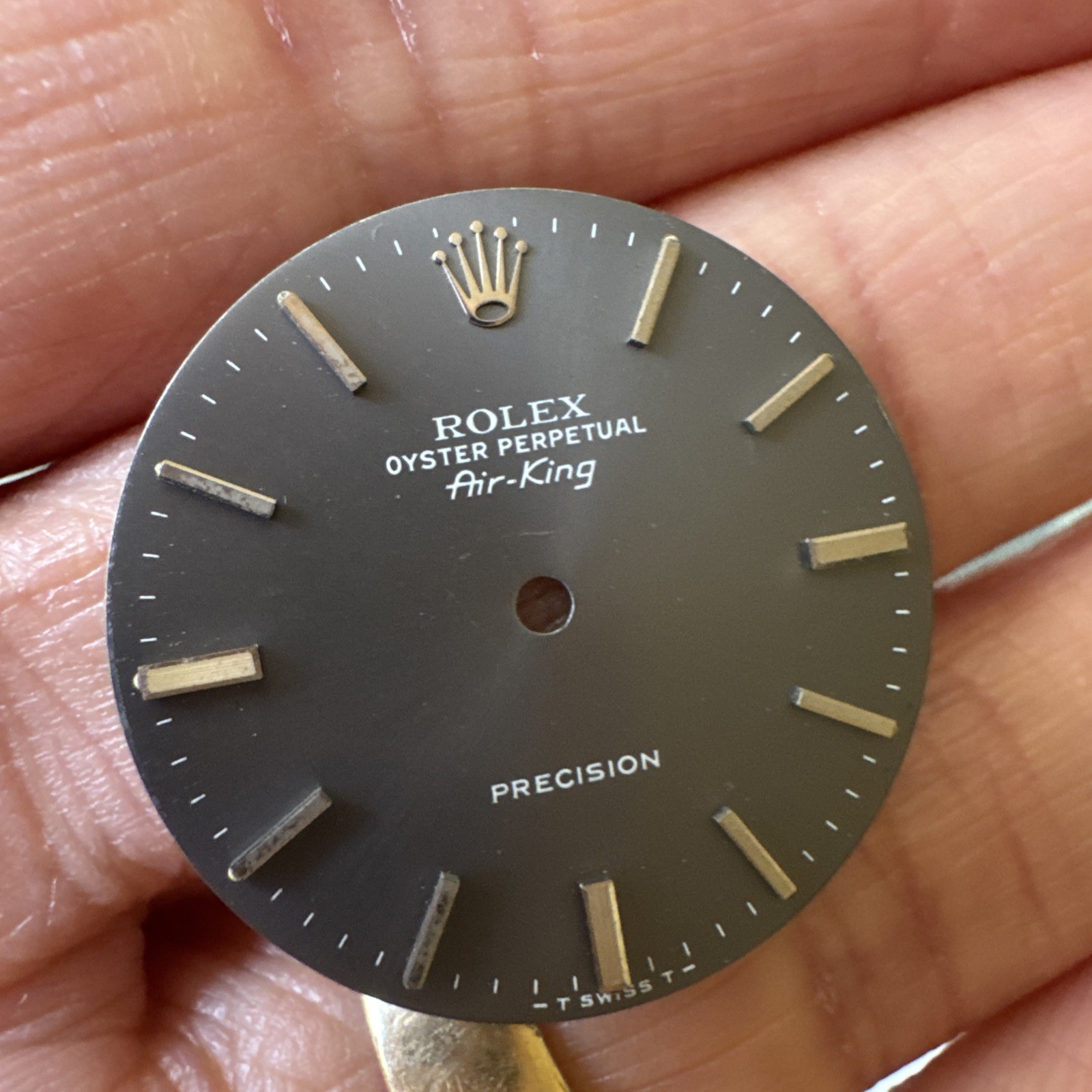 Vintage Rare Rolex Oyster Air King London Sky Grey Dial