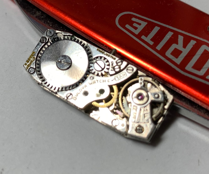 1934 Bulova Ladies Swiss Caliber 3AN 7J Baguette Shape Movement Dial Hand- Parts