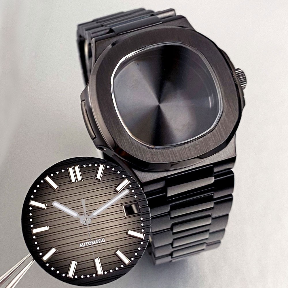 NH35A 40mm Square Watch Case Sapphire Crystal for NH36 NH38 NH70 Waterproof