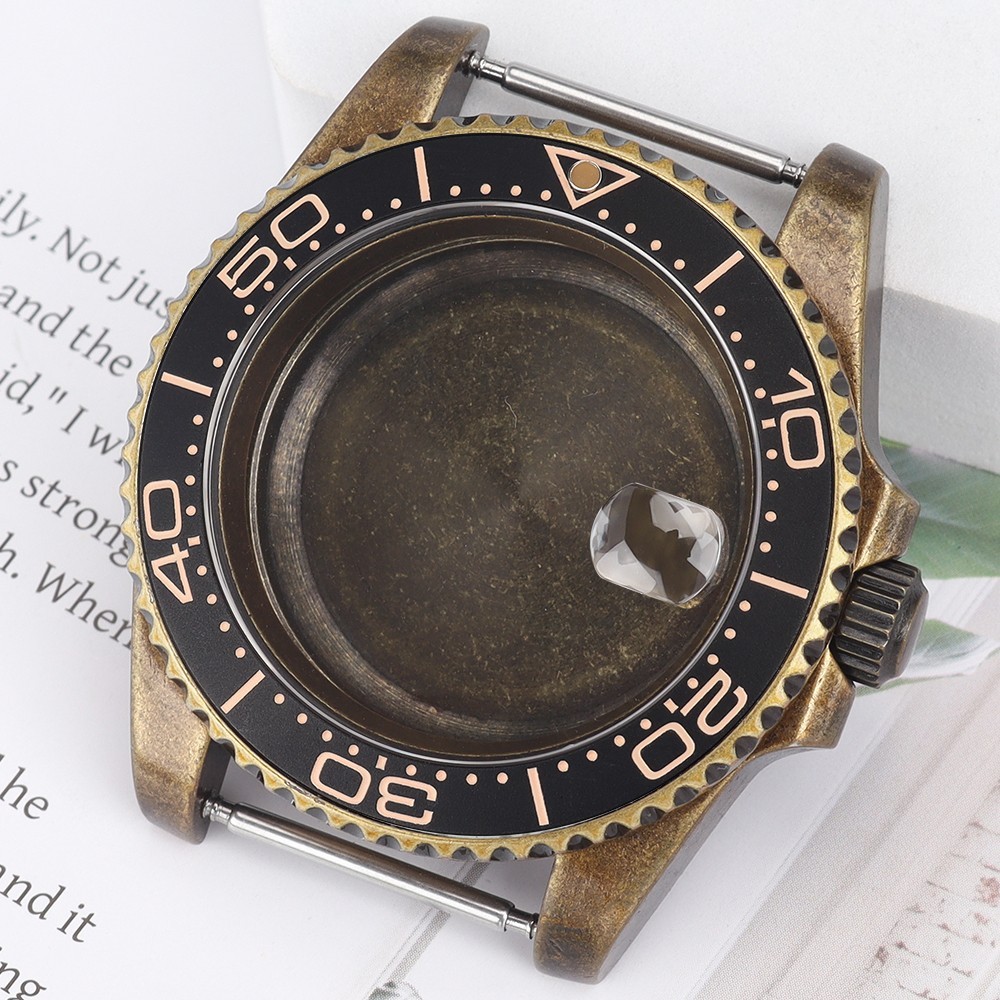 Diving 40mm Luxury Vintage Watch Cases Steel Sapphire 10ATM For Seiko NH35 NH38