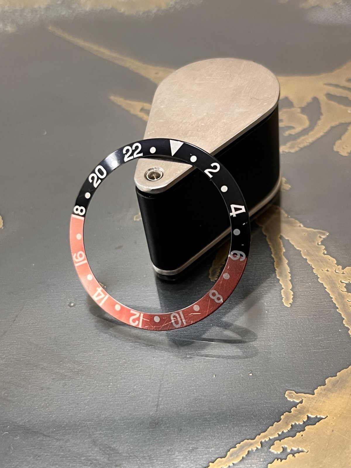 Orig Rolex GMT II Coke Insert Red Black SERIF Faded 16760 16700 16710