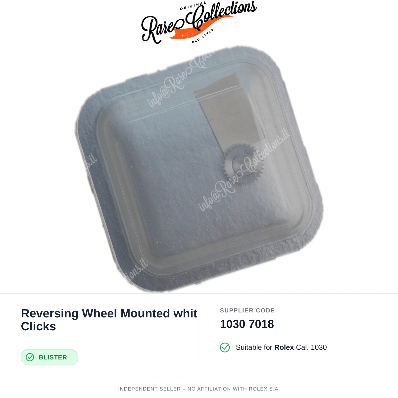 Reversing Wheel Mounted whit Clicks for Rolex (cod. 1030 7018) — New Blister X1