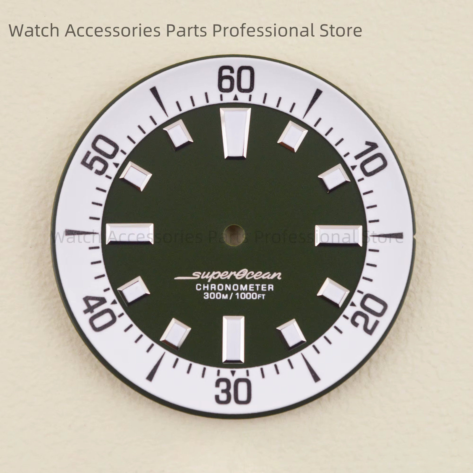 For SUPEROCEAN NH35 Watch Dial Green Luminous Dial Fit NH35 NH36 Mechanical Move
