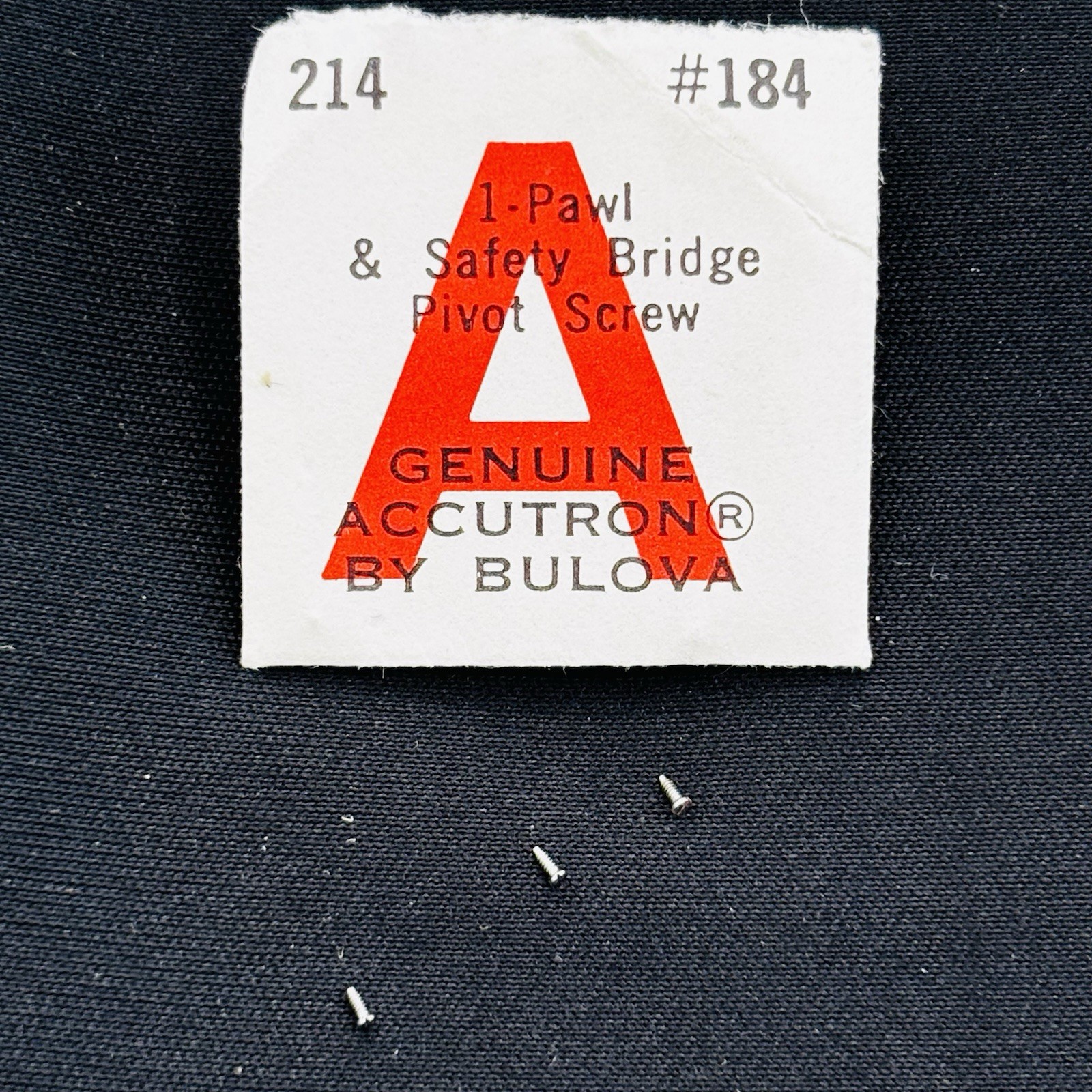 Accutron 214 Pawl & Safety Bridge Pivot Screw #184 Lot of 2