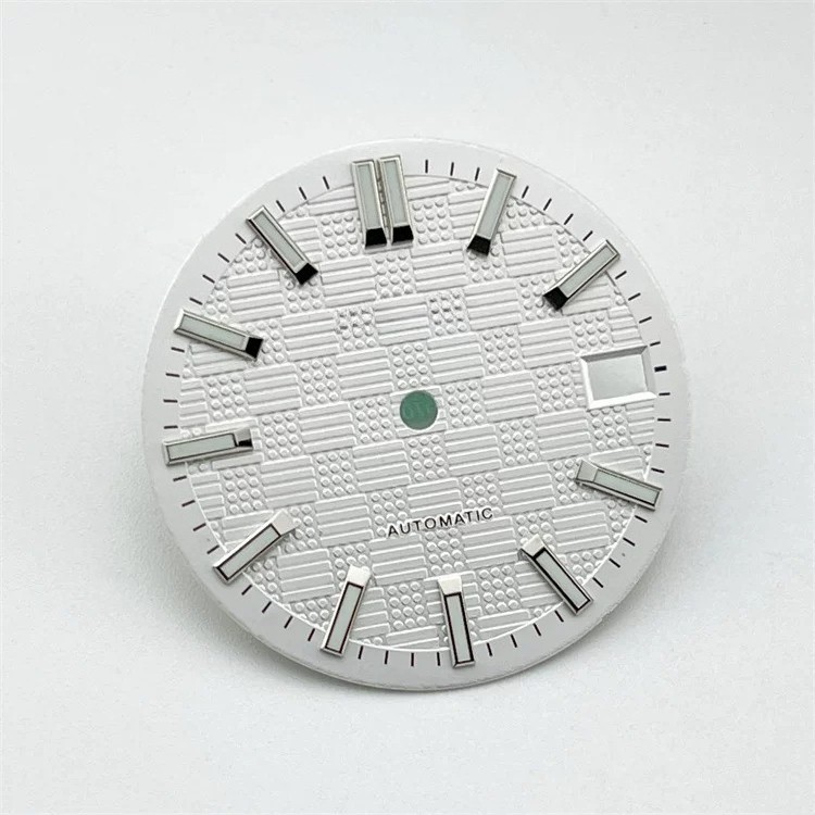 28.5mm Grid Dial No Logo 3H Date Fit Automatic Movement Mod