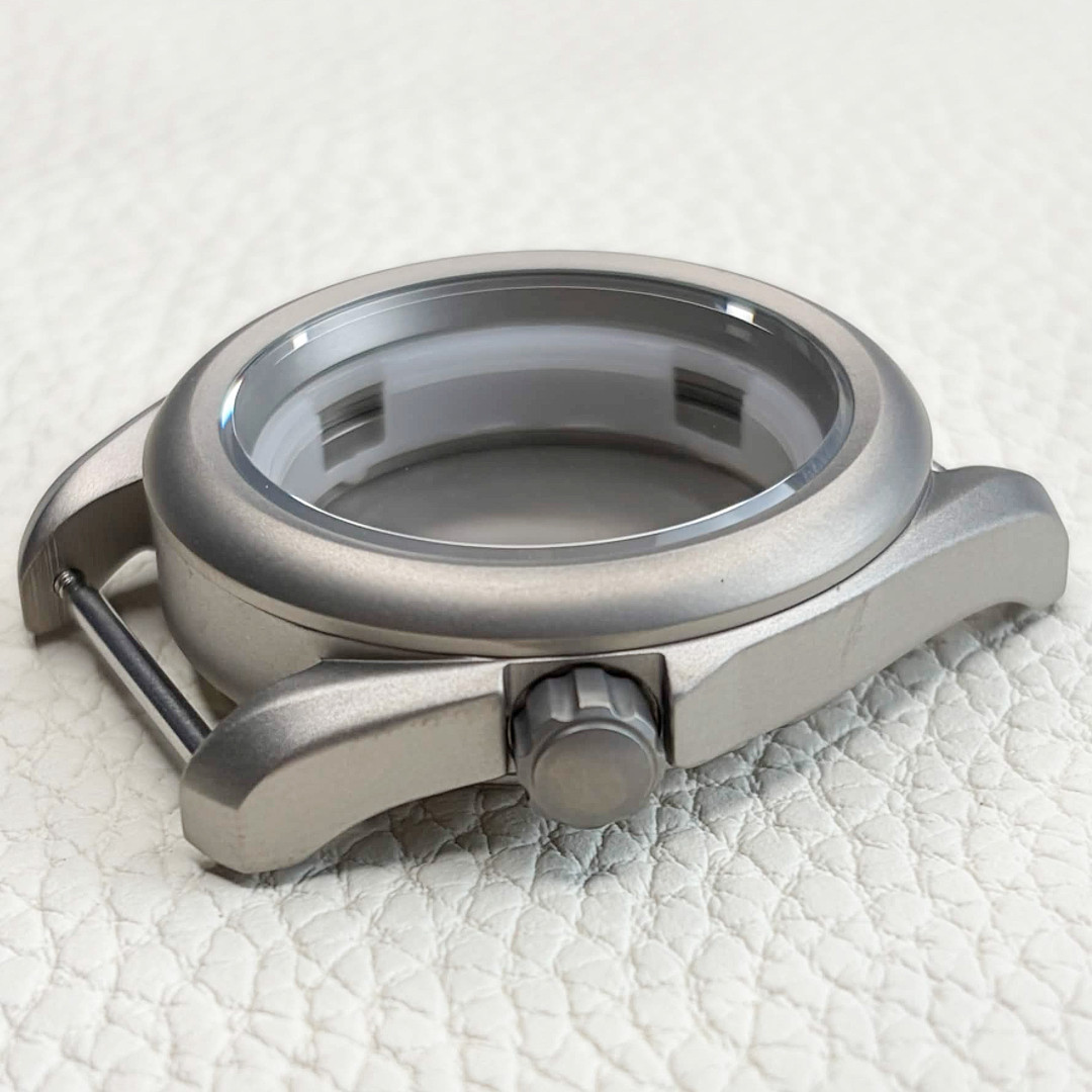 Prevent Allergy Titanium 40mm Sapphire Glass Field Mod Watch Case Fit ETA 2824