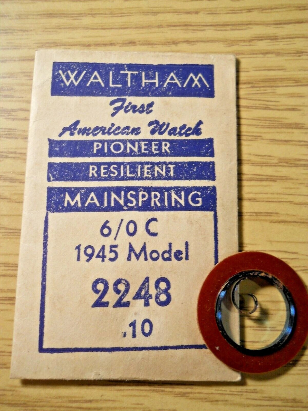 Waltham Pioneer 2248 – Watch Mainspring Model 1945 6/0C – .10 – Replacement