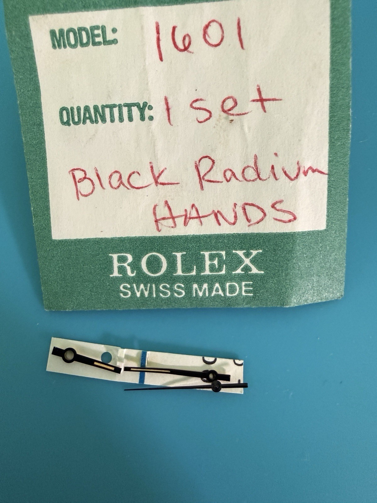 ROLEX Datejust 1601 Tritium Watch HANDS Black SET of 3