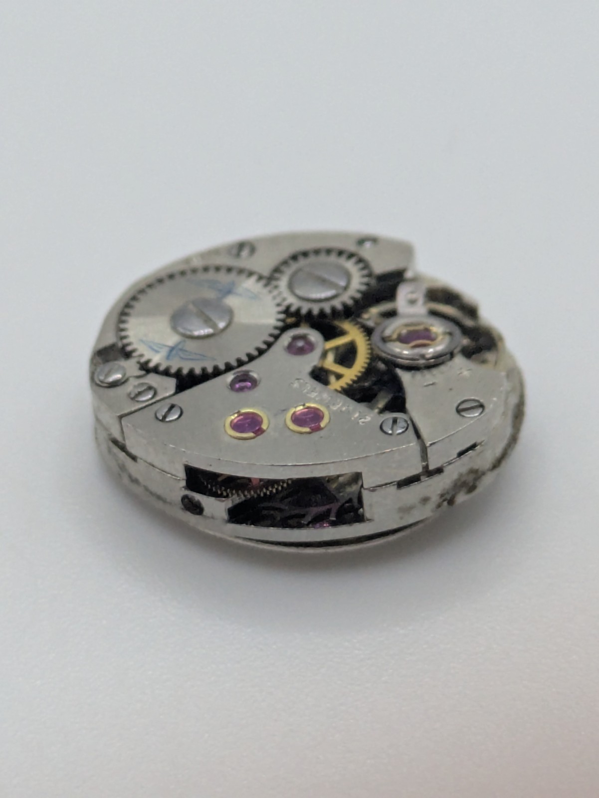Rotary AS 1677 21 Jewels Manual Watch Movement Dial Parts Repair Untested