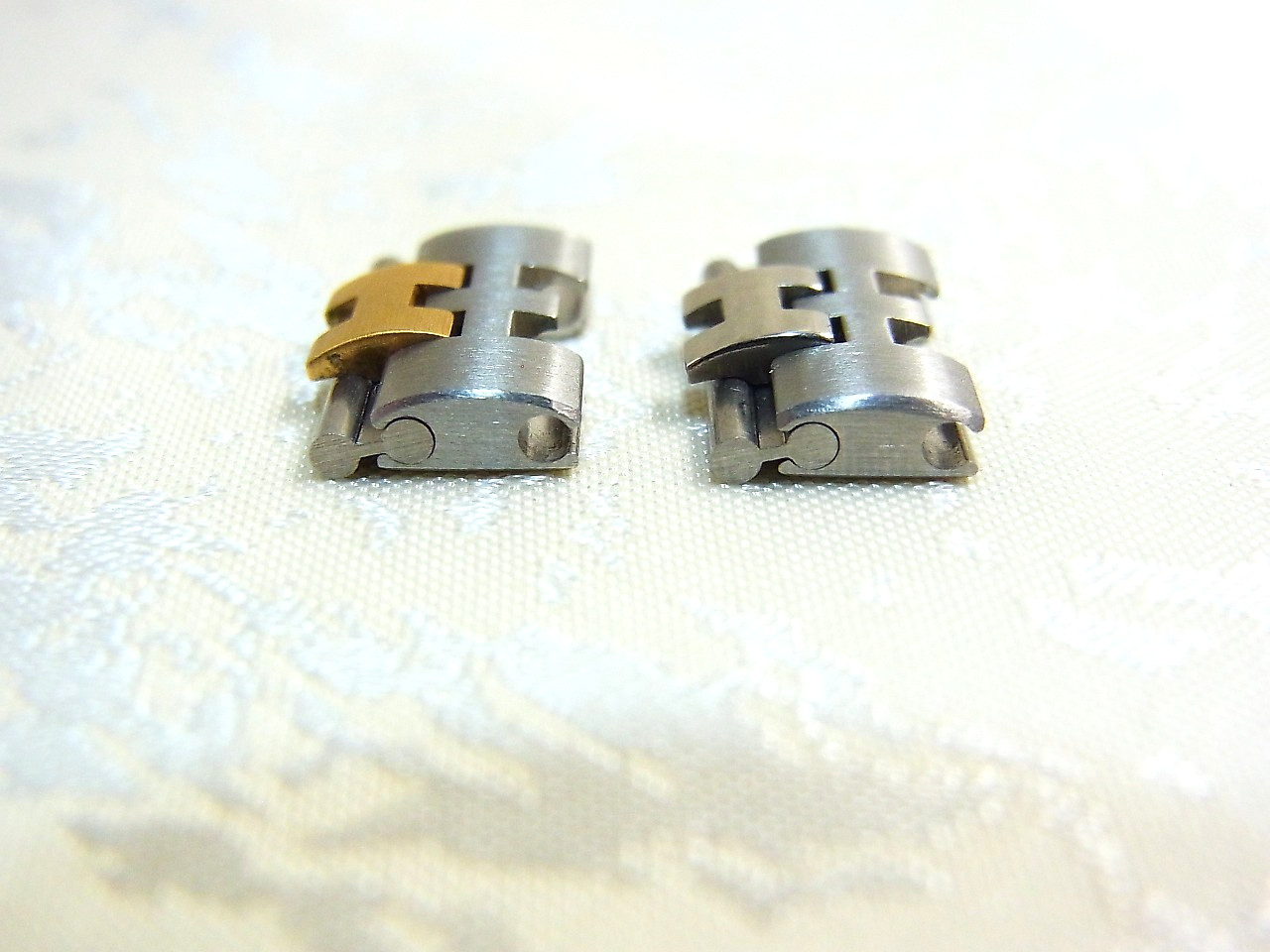 HERMES Profile 13mm Genuine Link Watch Band Bracelet Parts 2 pcs set EX