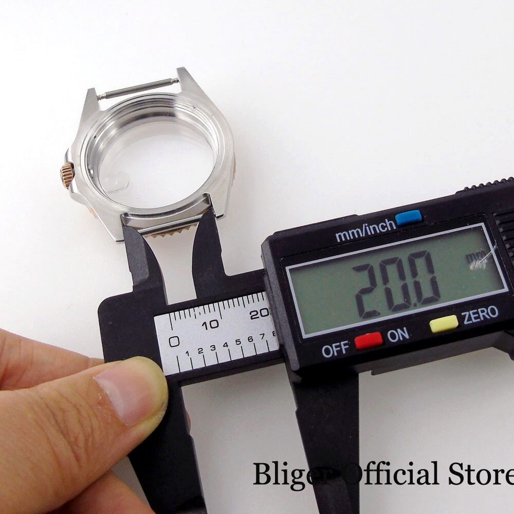 Sky Blue 40mm Watch Case 20ATM Fit NH35 NH34 GMT PT5000 Steel Strap 120 Click