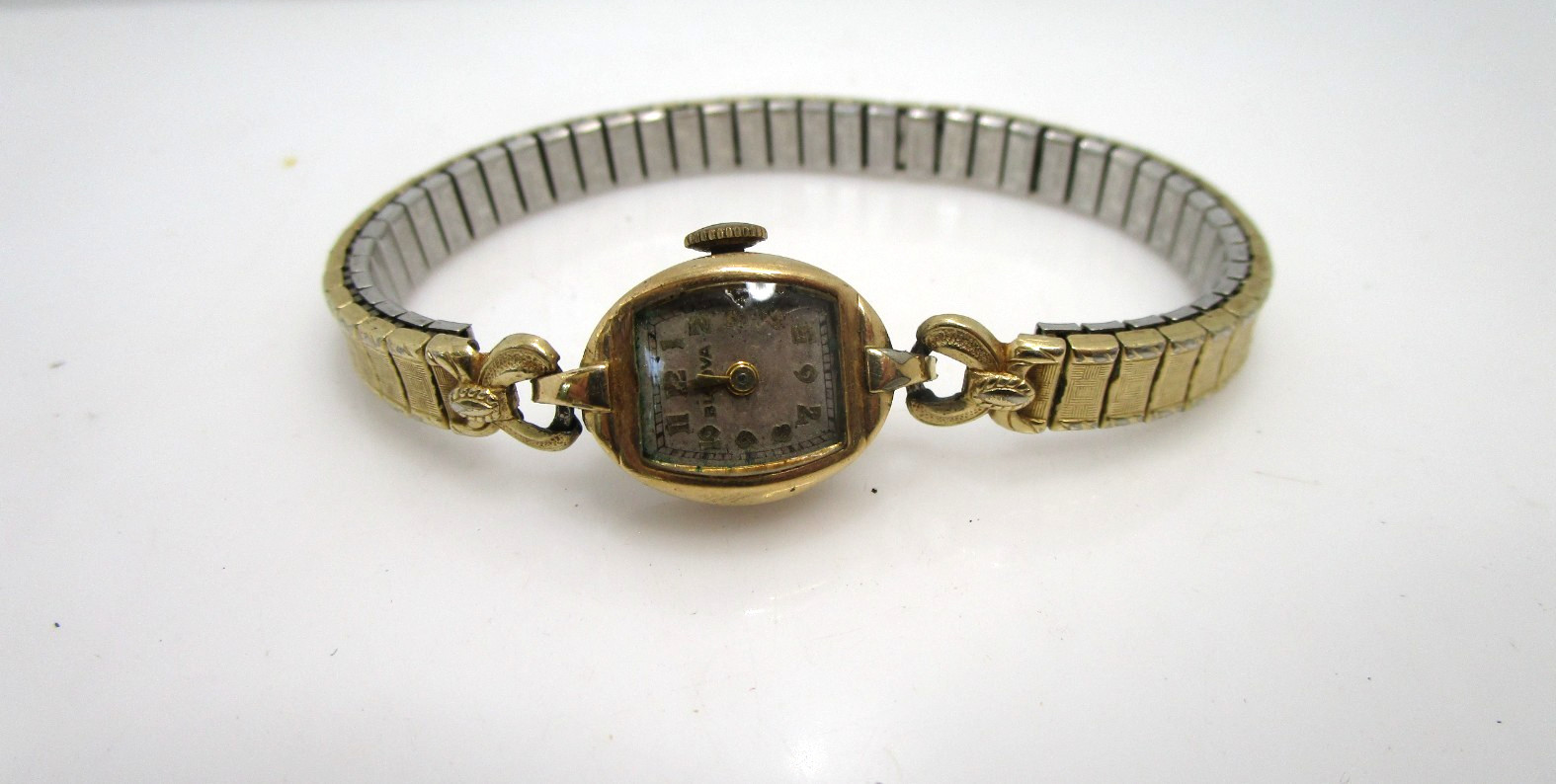 Vintage Bulova Lady Manual 17J 383903 Watch for Parts Not Working