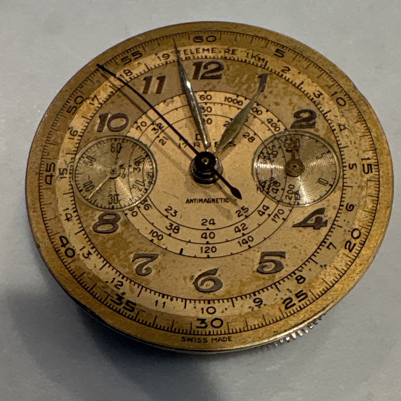 Swiss Made Antimagnetic Chronograph Mechanical Manual Movement w/ Dial & Hands