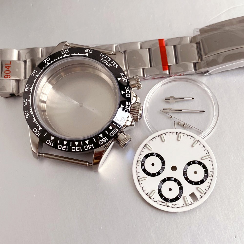 39mm Multifunctional VK63 Quartz Watch Case Mod Parts Set For Daytona Wristwatch
