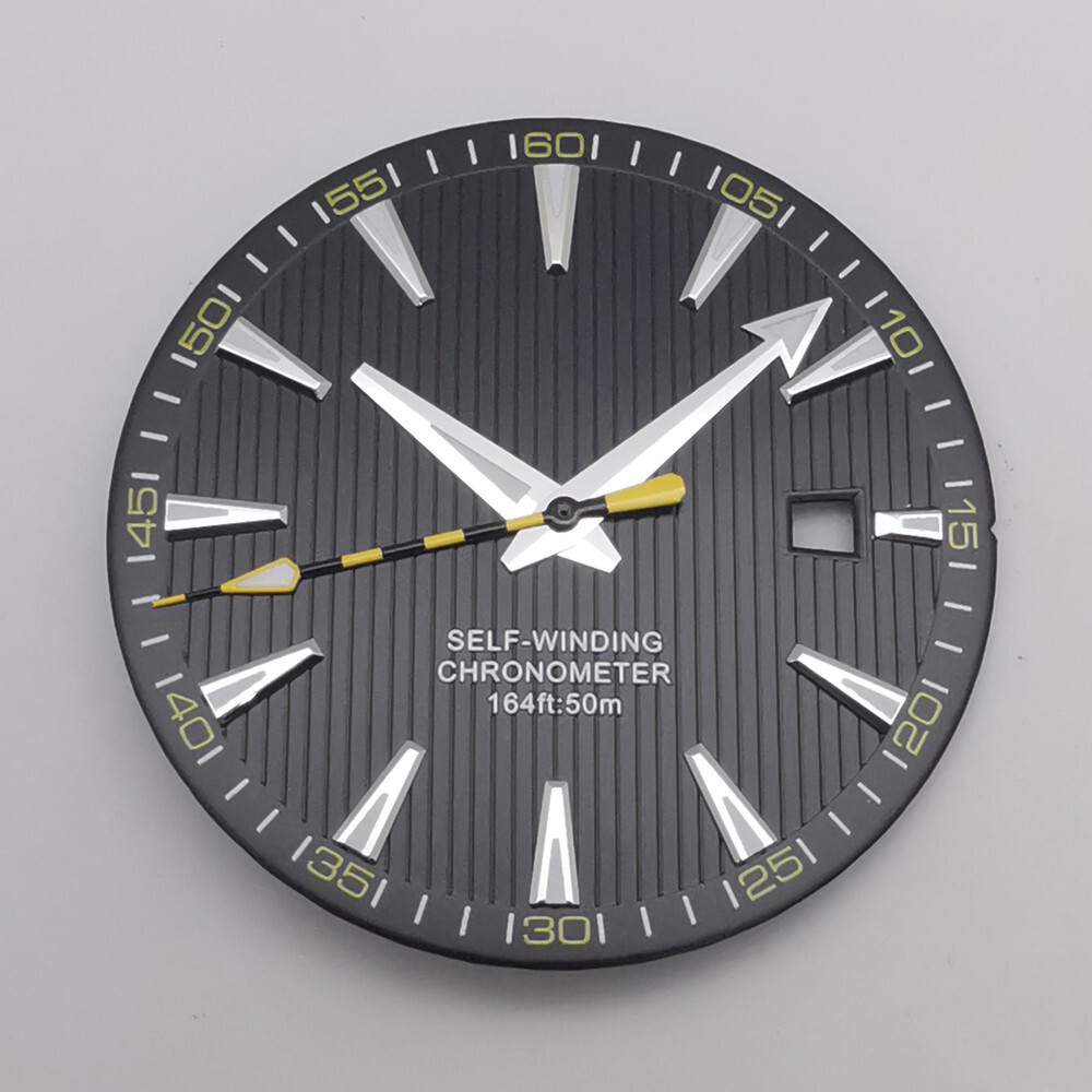 33.5mm black luminous dial hand fit Miyota 8215 DG2813 movement