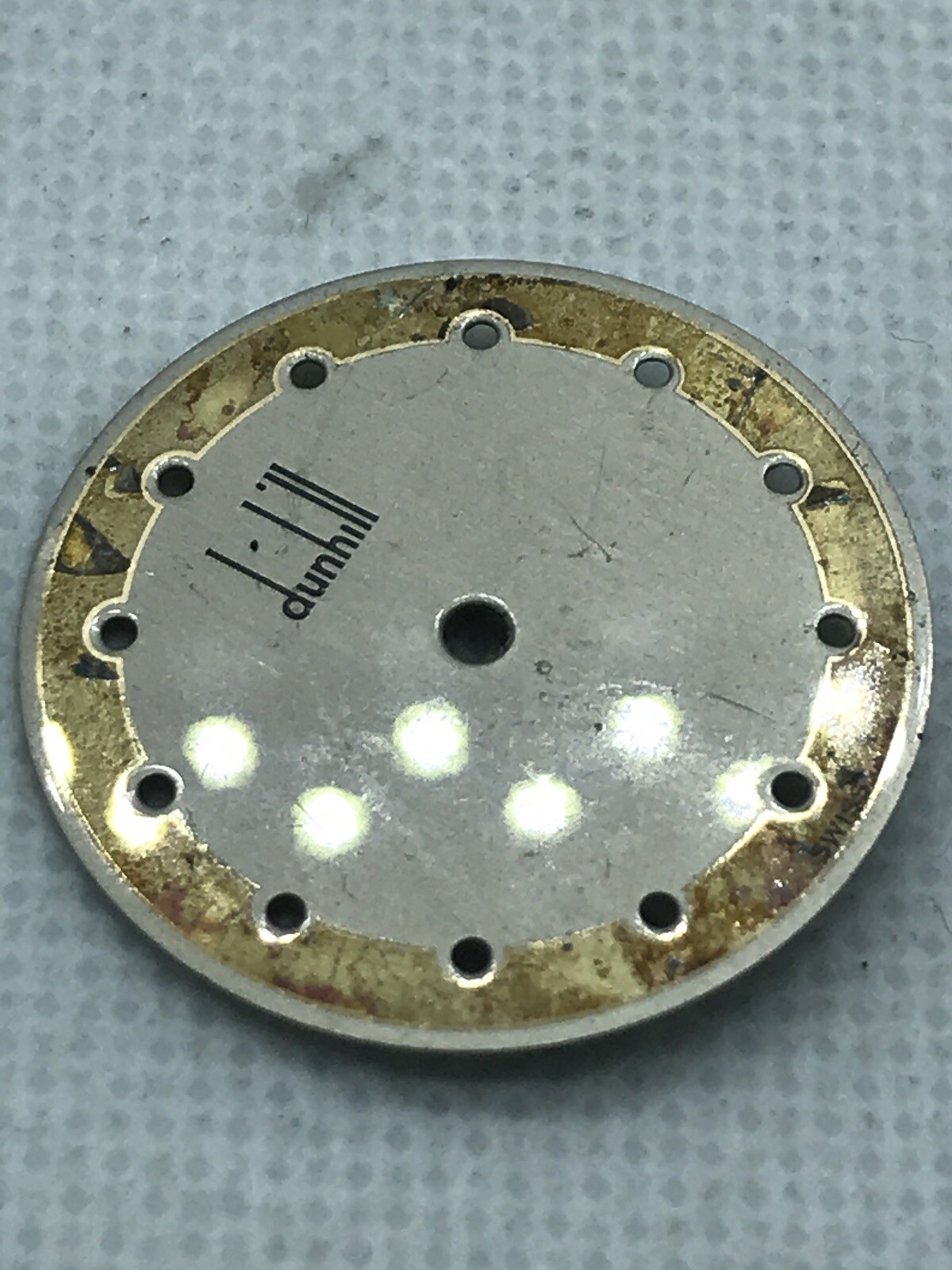 vintage Dunhill 23.9 mm Watch DIAL FOR PARTS part or collection Swiss Made