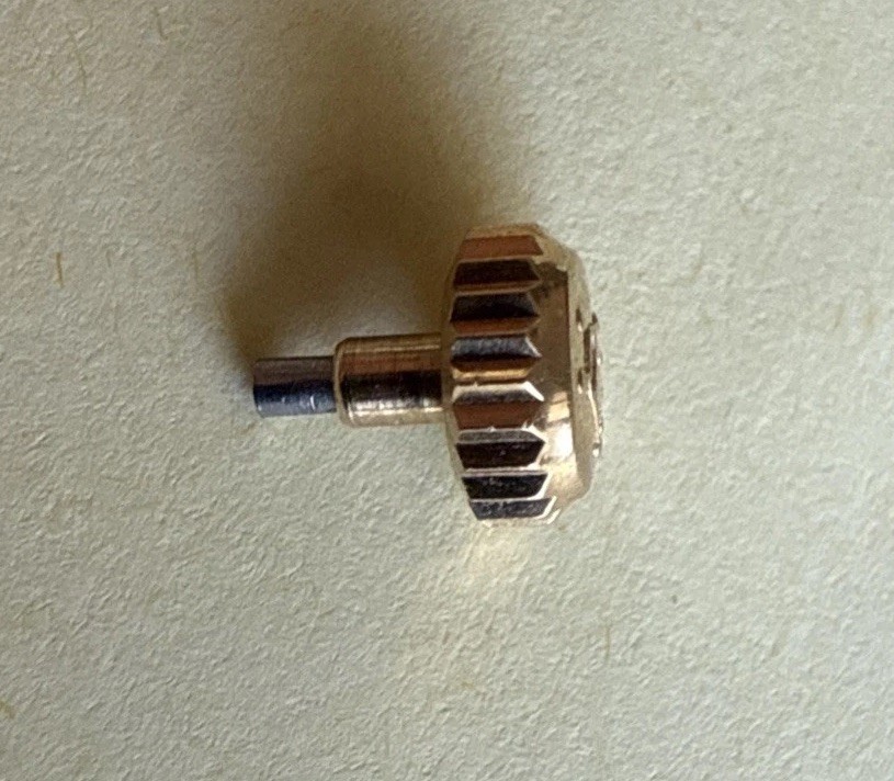 18K SOLID Yellow Gold Rolex 6mm Monobloc Watch Crown Part 24-604-8 116138 116208