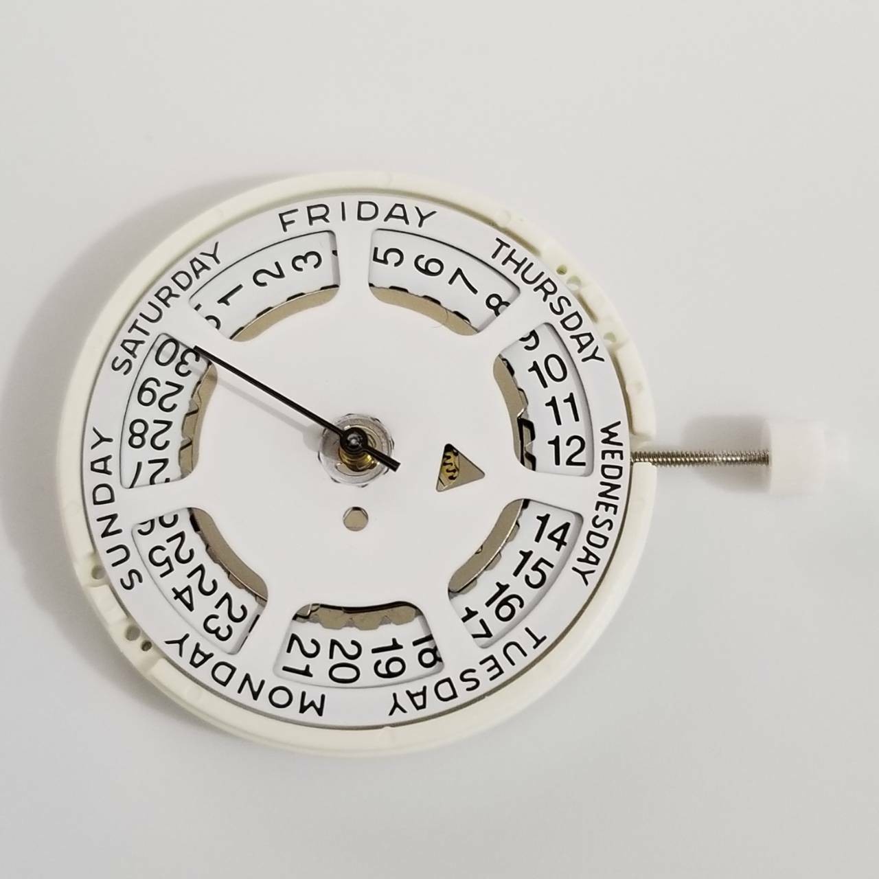 White/Gold 3 Hands Quartz Watch Movement With Battery For Swiss ISA 1198 Watch