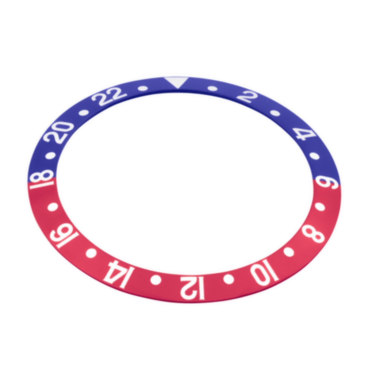 Blue Red Aluminum Replacement Bezel Insert Pepsi 37.70mm x 30.20mm Diver Watch