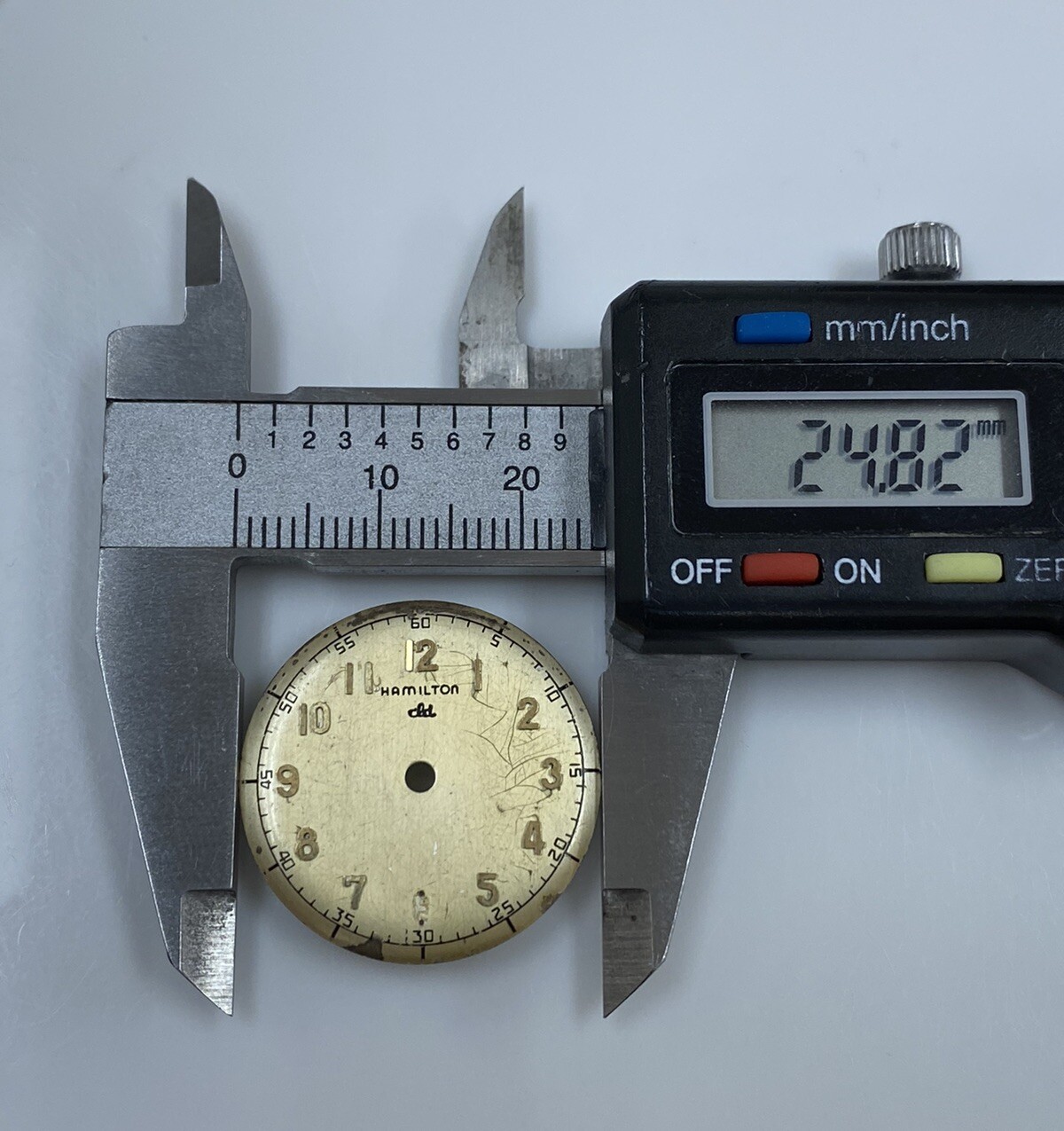 Original Vintage Hamilton Caliber 748 25mm Dial