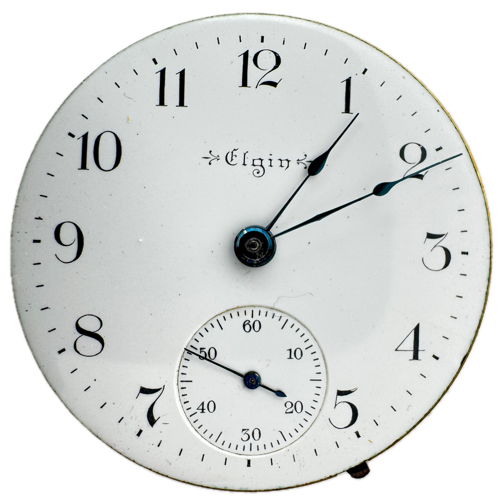 Antique 18s Elgin Single Sunk Dial Hunter Pocket Watch Movement 10 Gilt Finish