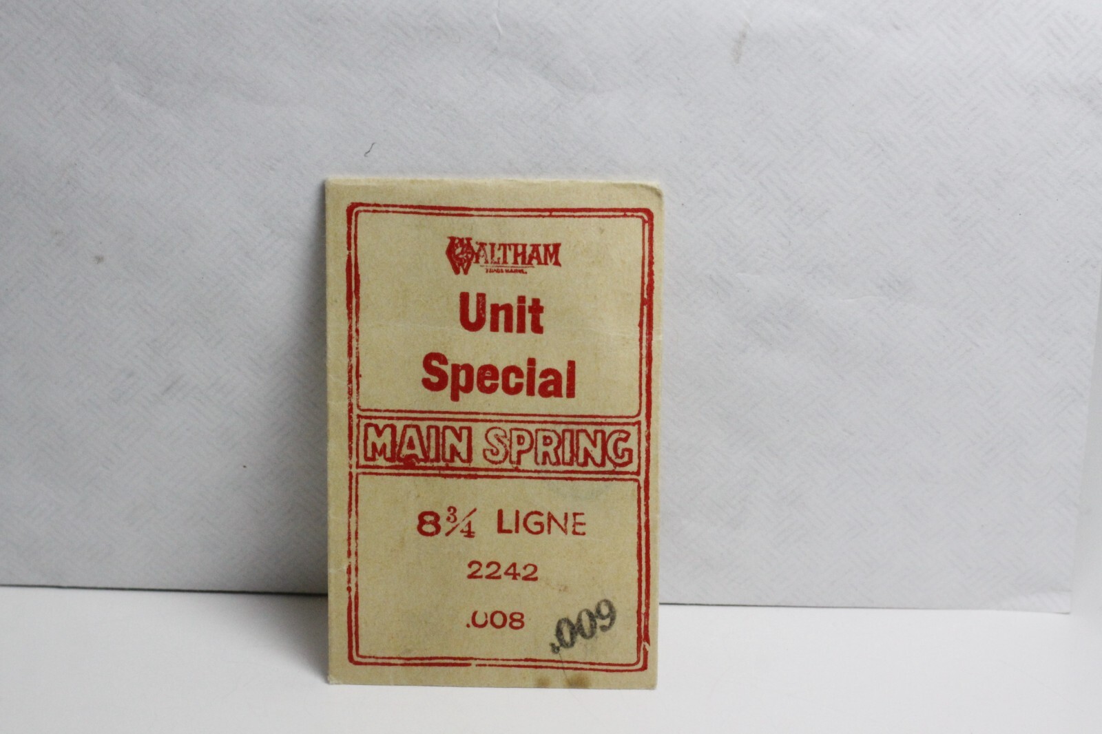 WALTHAM SPECIAL UNIT #2242 8 3/4 LIGNE .009 STRENGHT 10V