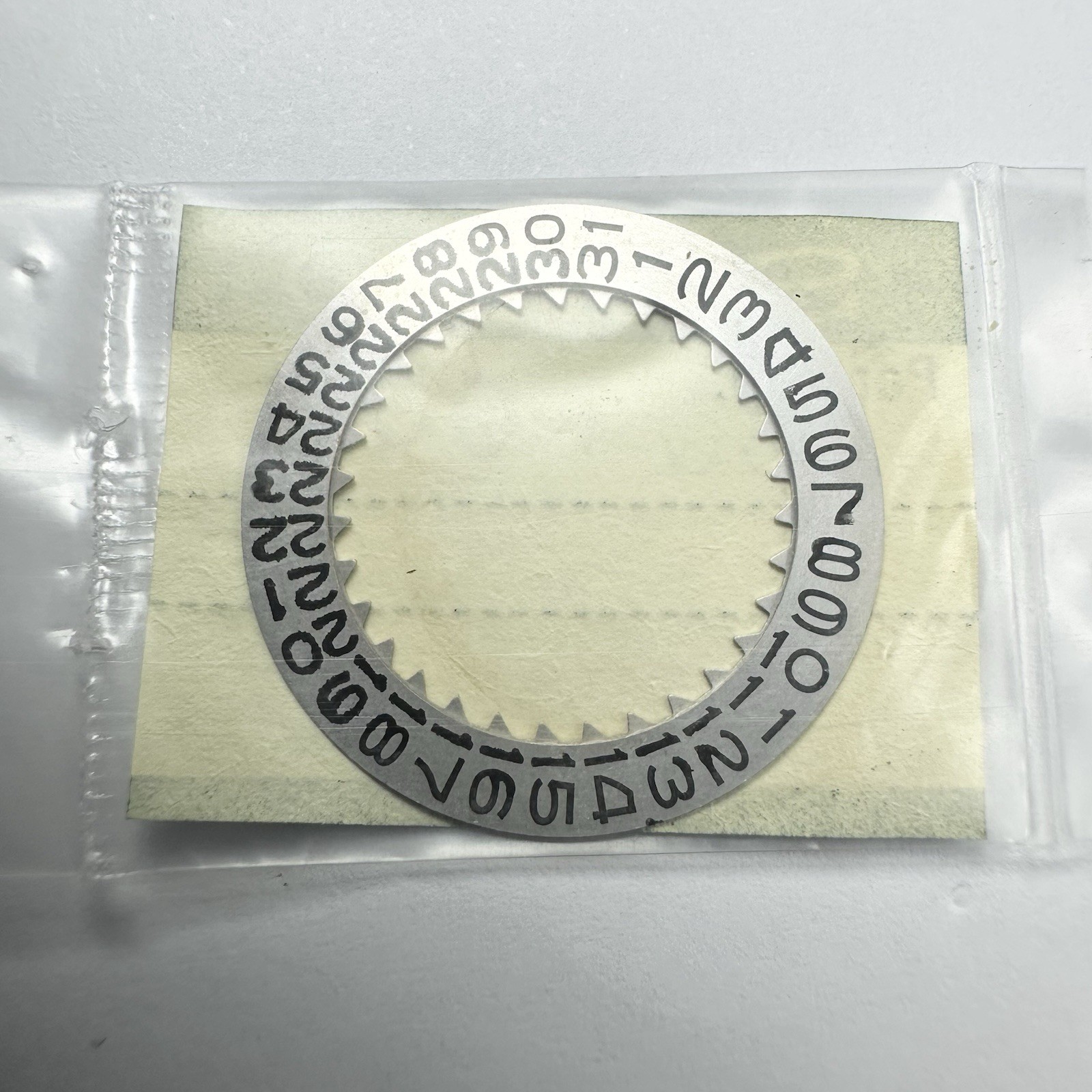 801002 NOS ORIGINAL DATE WHEEL FOR VINTAGE SEIKO 5106 5146 PRESMATIC “INK STAIN”