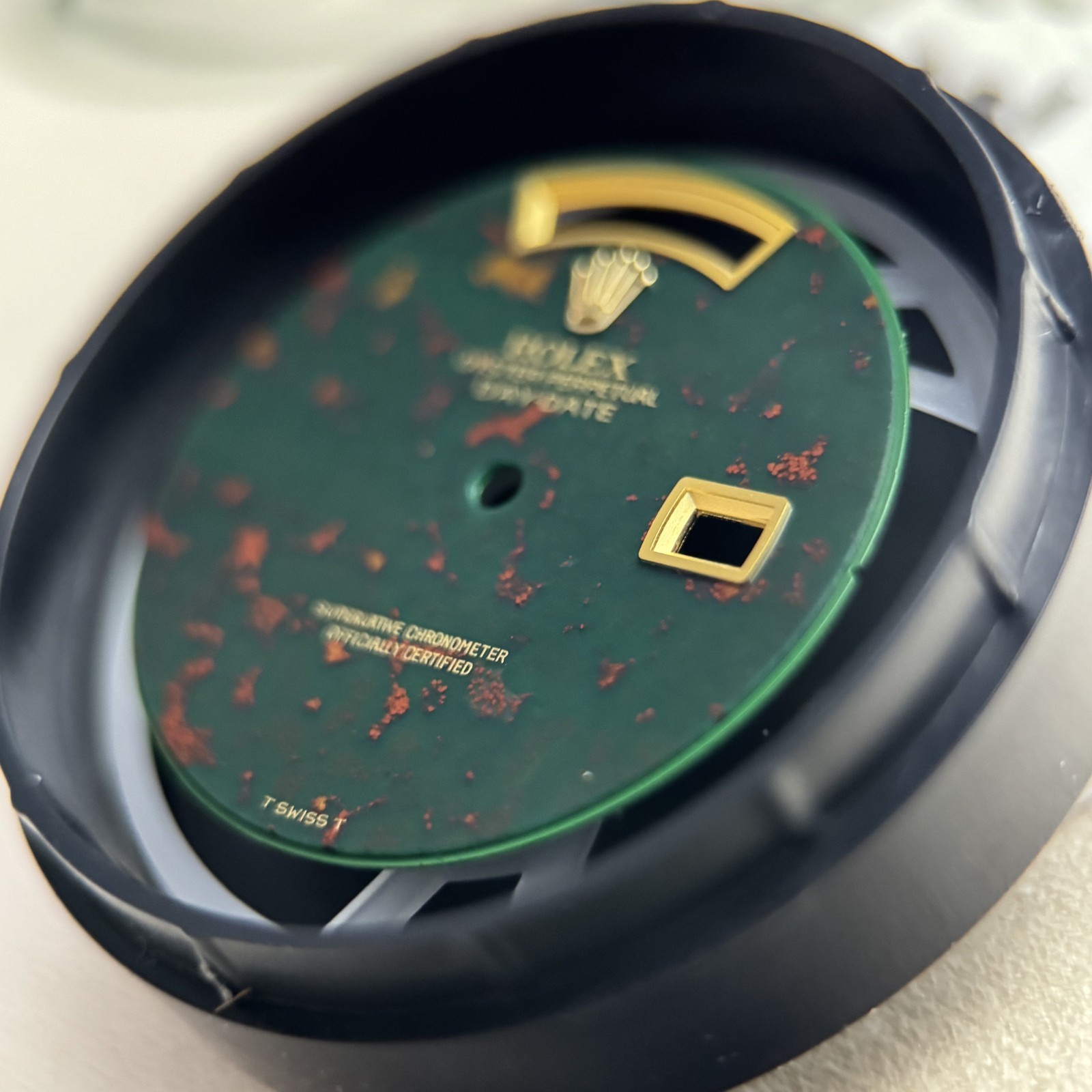 Quickset President Custom Yellow Blood Stone Dial For Rolex 18038 18238 118238