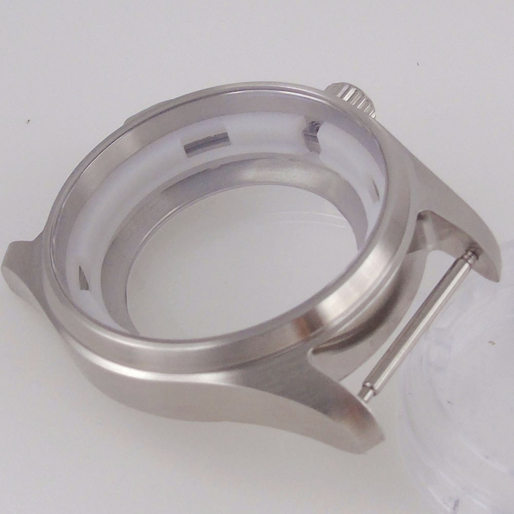 39mm Solid Steel Sapphire Glass Watch Case Fit Japan NH35 NH36 Miyota 8215 2824