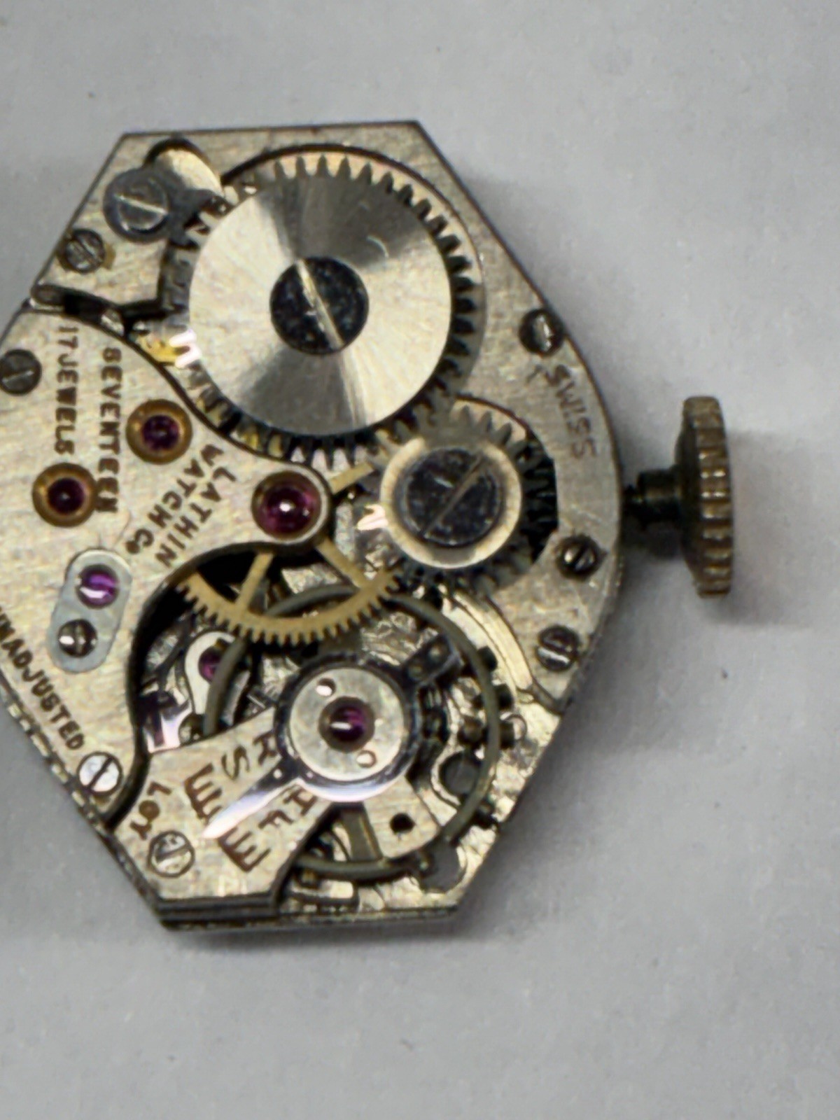 Elgin Swiss 17 Jewels Mechanical Manual Watch Movement Lot – Brass Steel