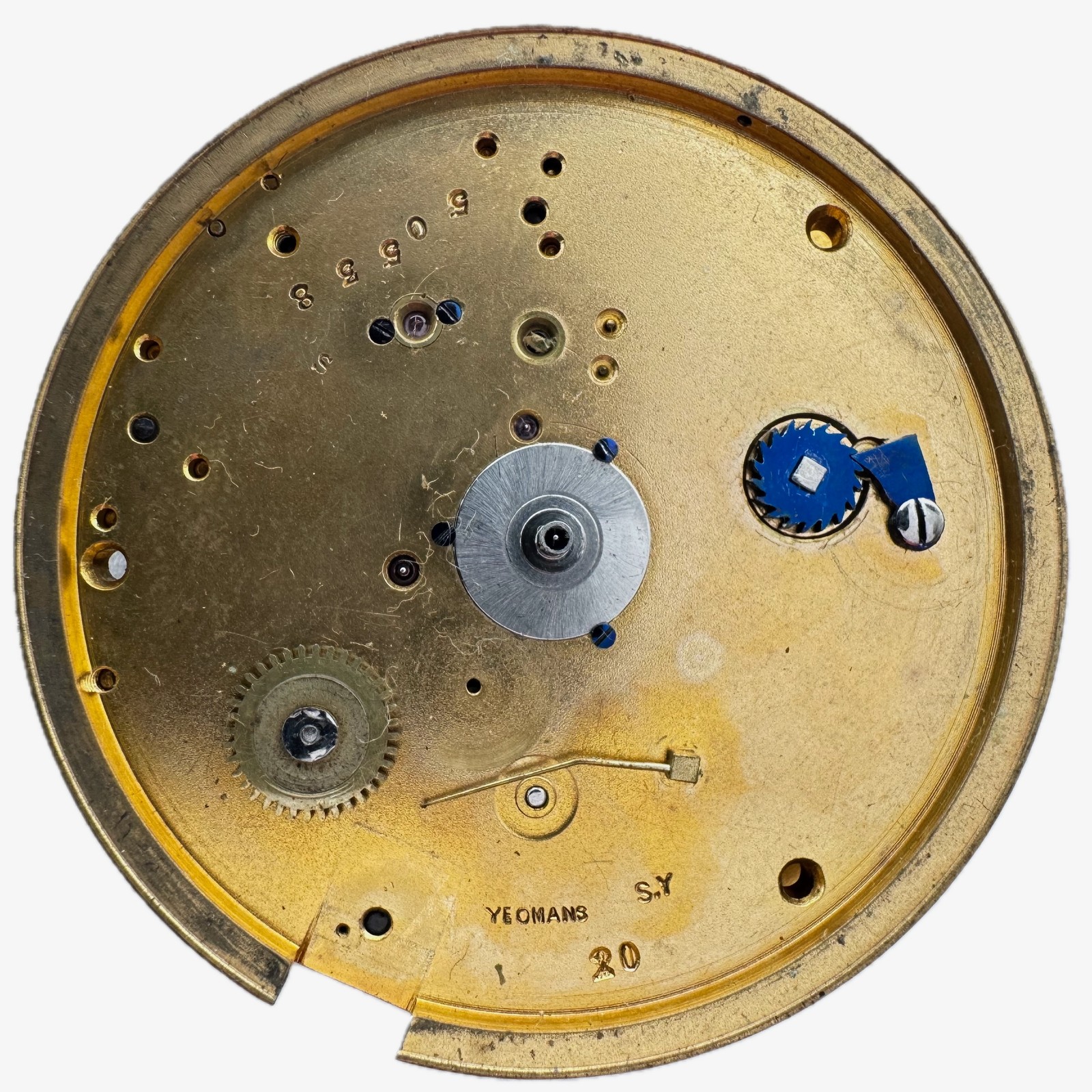 Antique J. Harris & Sons London Chronograph Key Wind Fusee Pocket Watch Movement