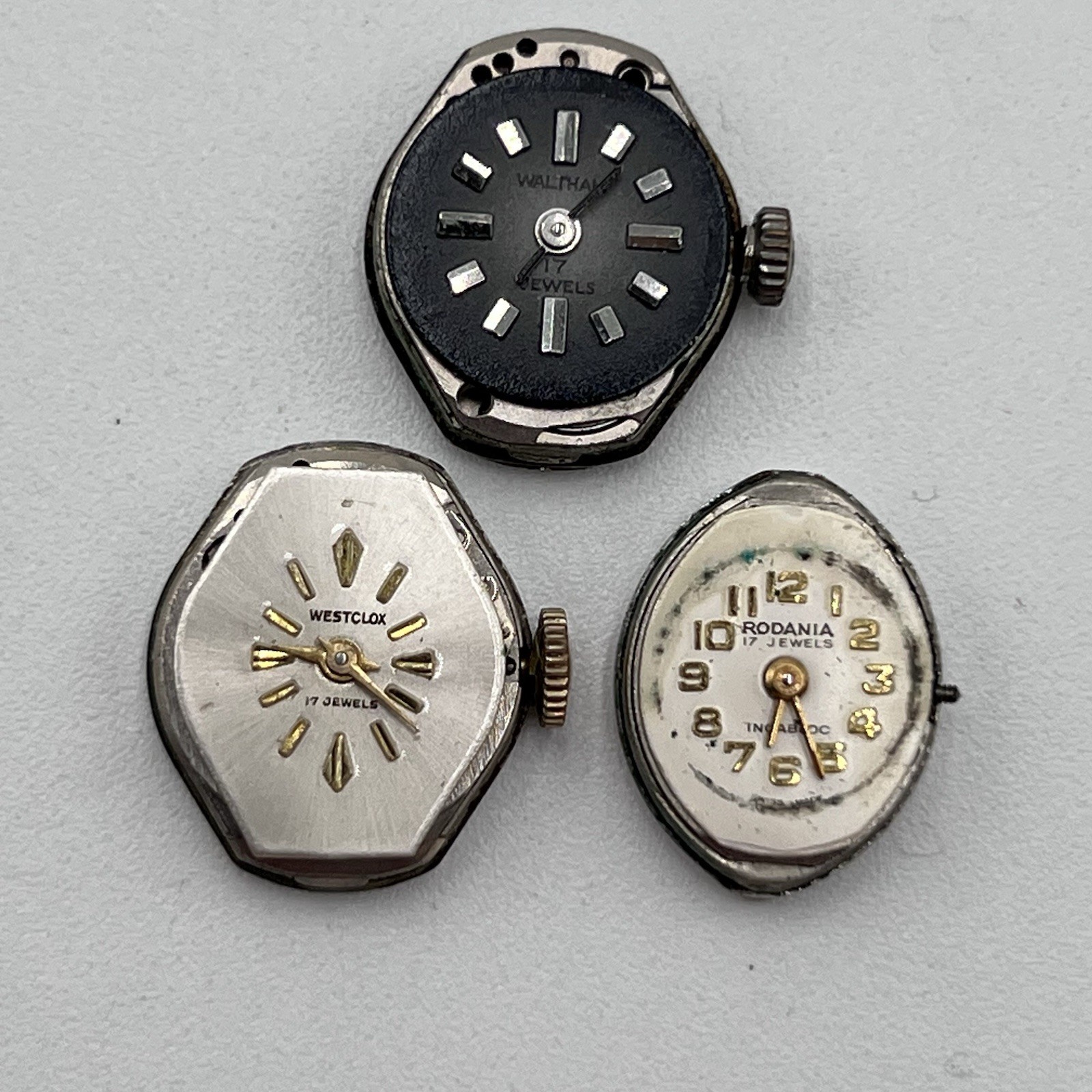 Mixed Lot of Vintage Ladies Watch Movements UNTESTED For Parts Repair 13 Total
