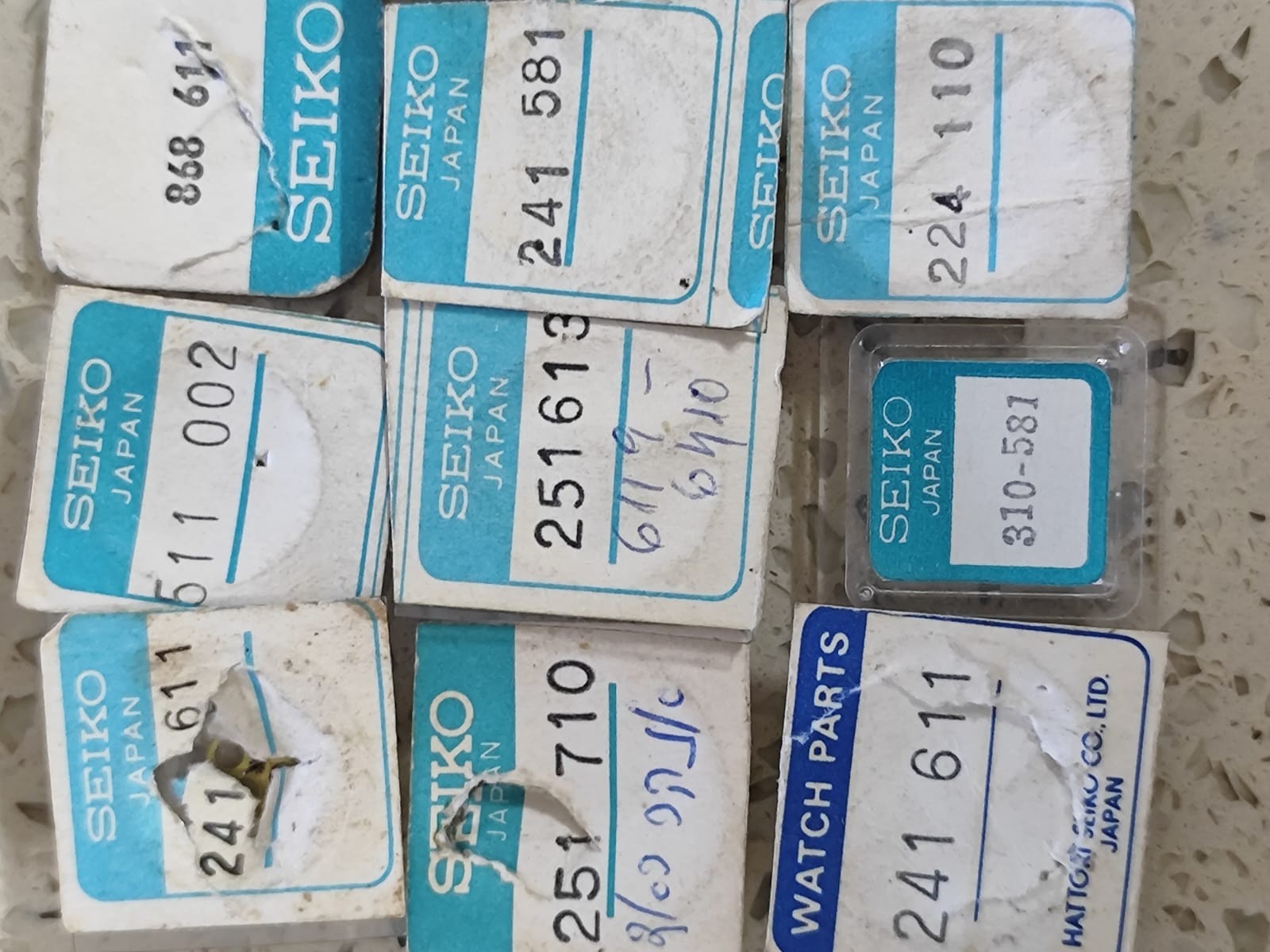 Vintge LOT 15 SEIKO PARTS FOR PARTS NOS