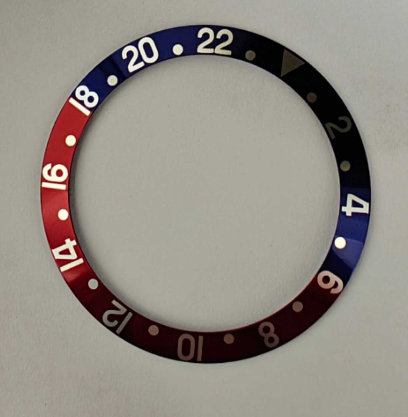 Bezel Insert 16700-6 Blue/Red For Rolex “CLARK” replace 315-16700-6