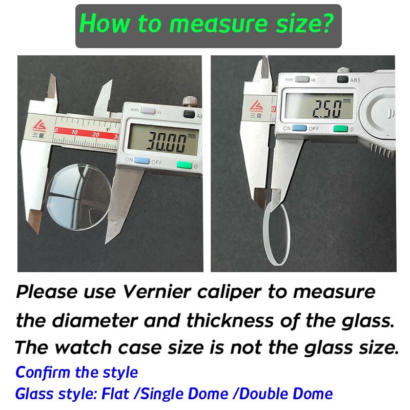 1.0mm Flat Round Sapphire Watch Crystal Glass Lens Mirror 13mm-40mm Repair Tool