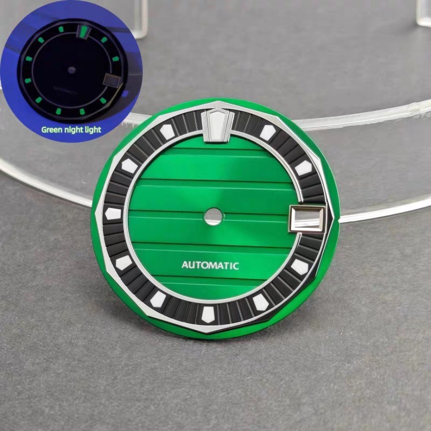 NH35 Dial 28.5mm Green Luminous for NH35/NH36 Movement Watch Parts Watch Dial