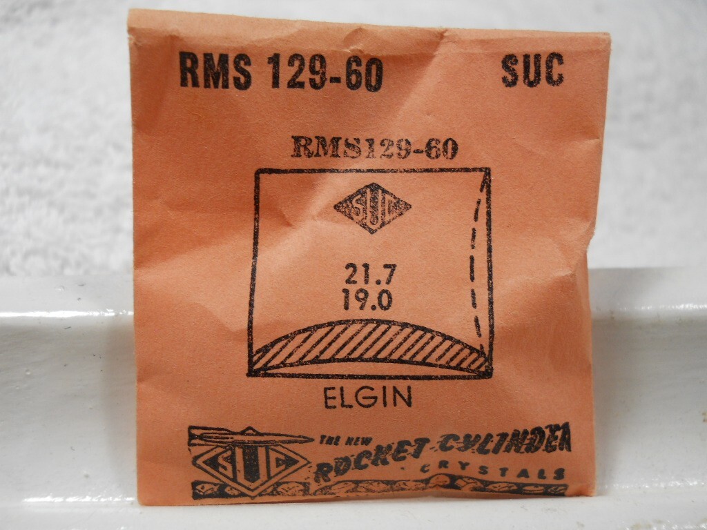 SUC RMS129-60 Watch Crystal Fit Elgin Bulova Andrew – 21.7 x 19.0 mm Replacement