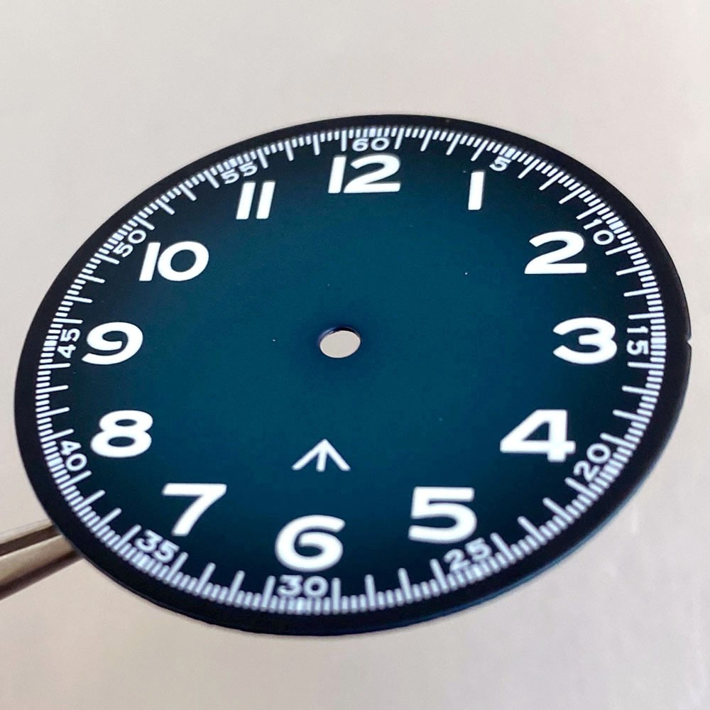 New 33.5mm Luminous Field Pilot Watch Dial Face Fit NH35 ETA2824 Miyota8215 VH31