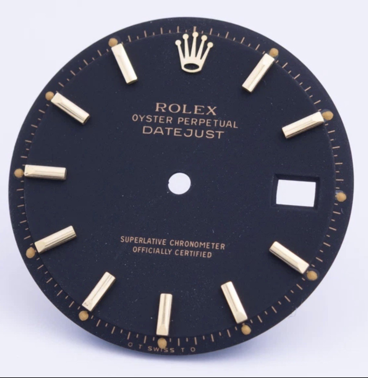 Rolex OEM Datejust Black SigmaStick Dial for Gold 1600-1603