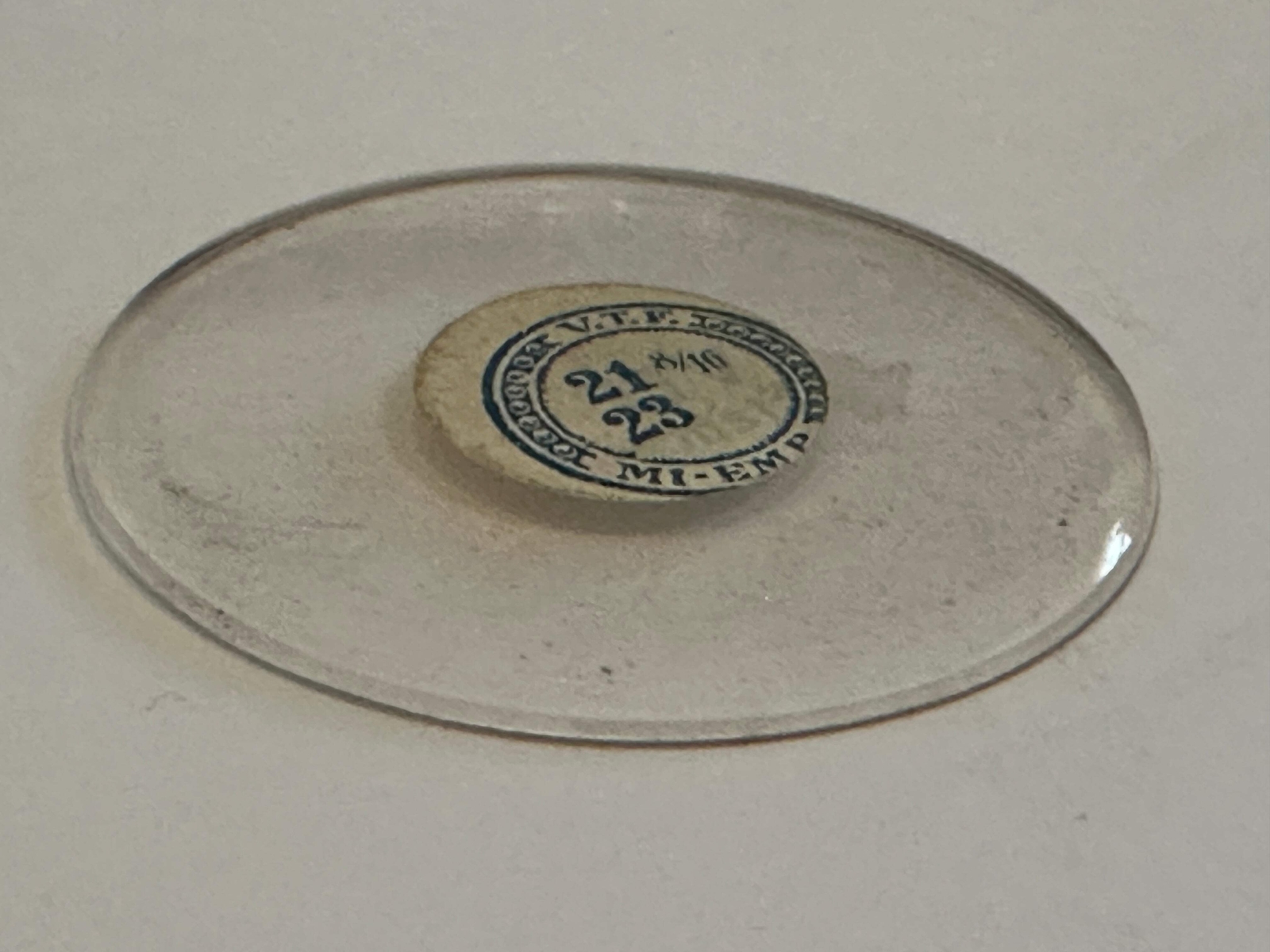 VTF Vintage Glass Pocket Watch Crystal 21-8/16 (~48.5mm) – NOS